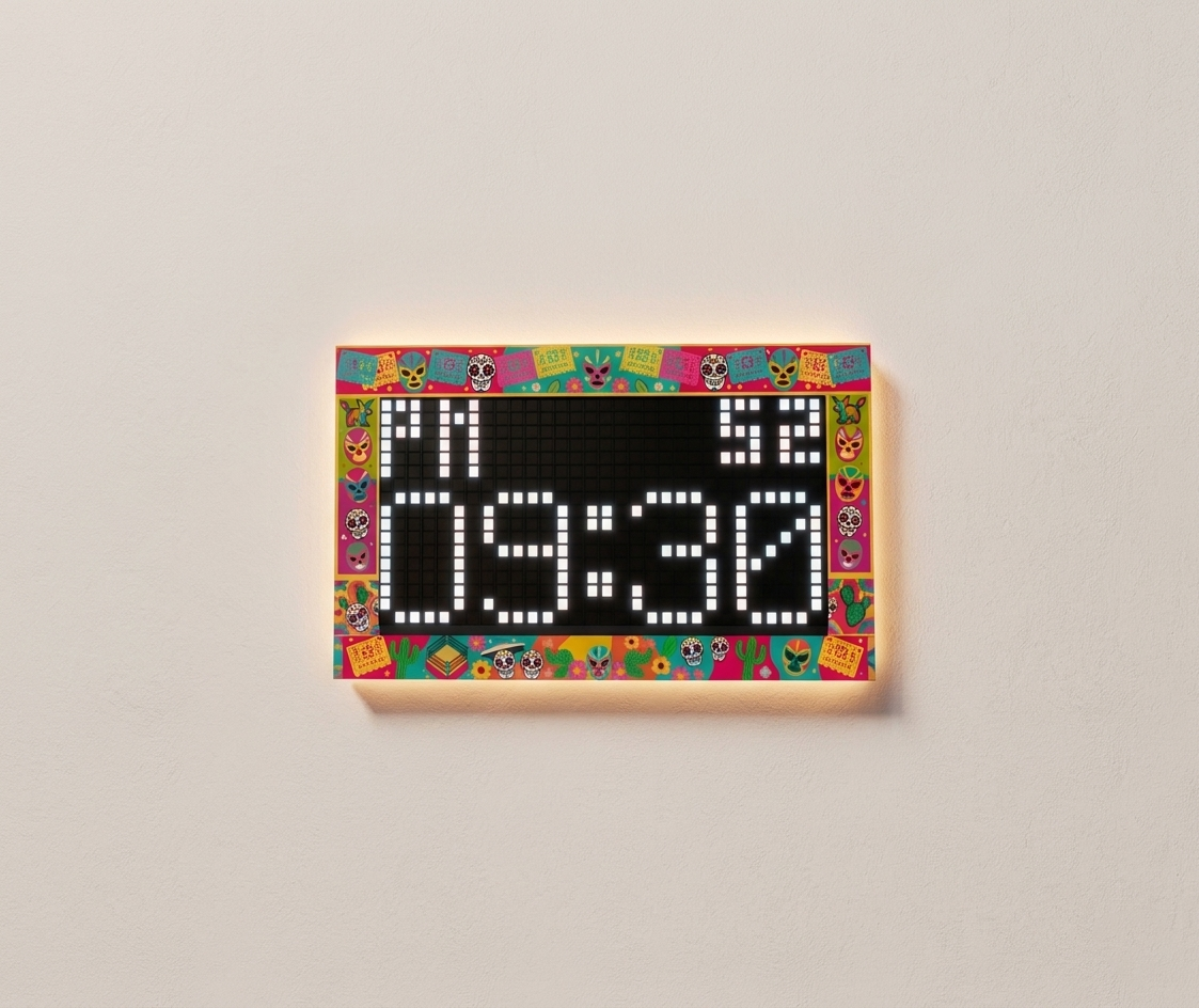 relojes de pared led mexicano